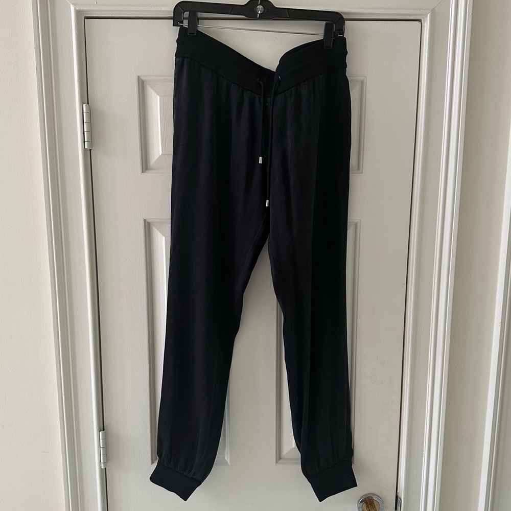 Dolce & Gabbana Silk Black Drawstring Joggers - Picture 2 of 11